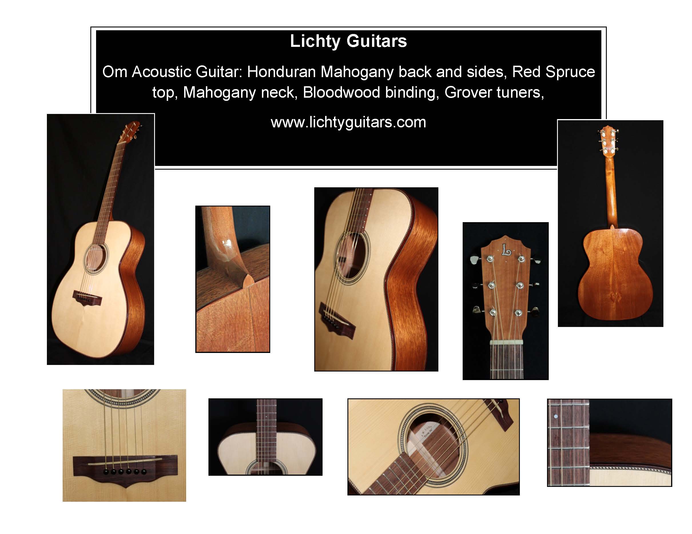 Handmade Acoustic Guitar Auction, Lichty Guitars