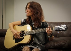 Patty Griffin test-driving a Lichty Guitar