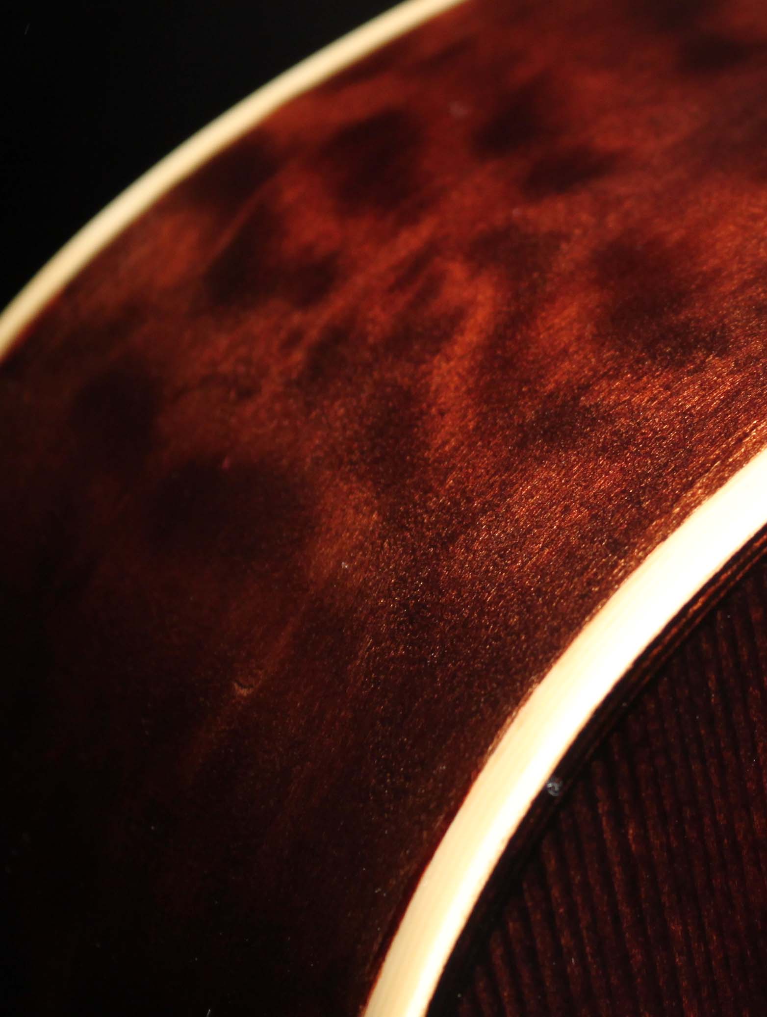 Maple Dreadnought Handmade Guitar - side detail