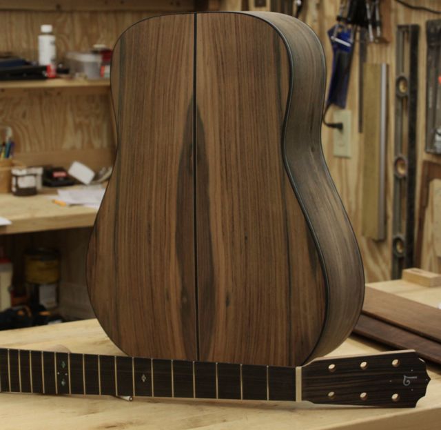Brazilian Rosewood Dreadnought Guitar - in the making