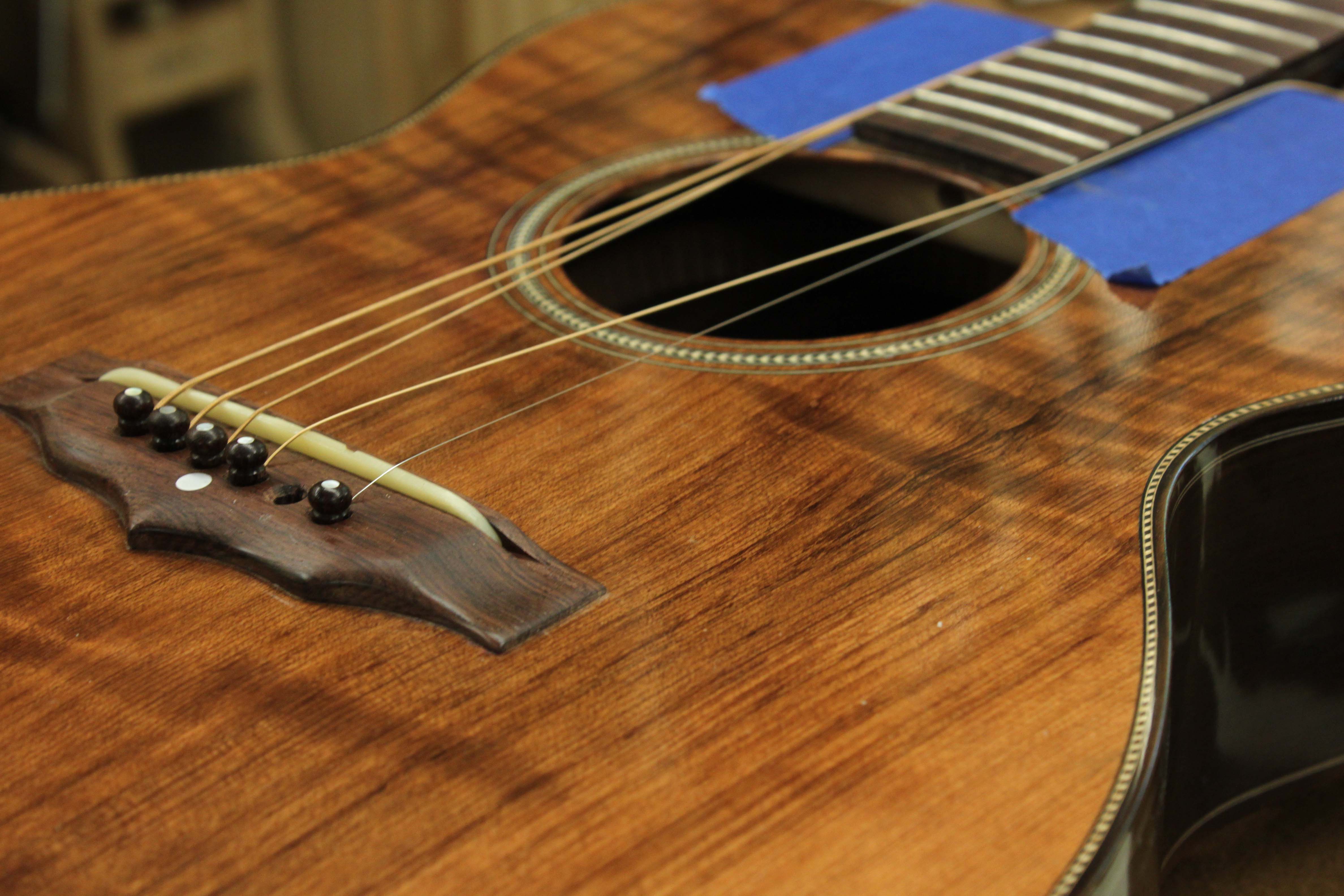Custom INdian Rosewood Guitar with Curly Redwood top