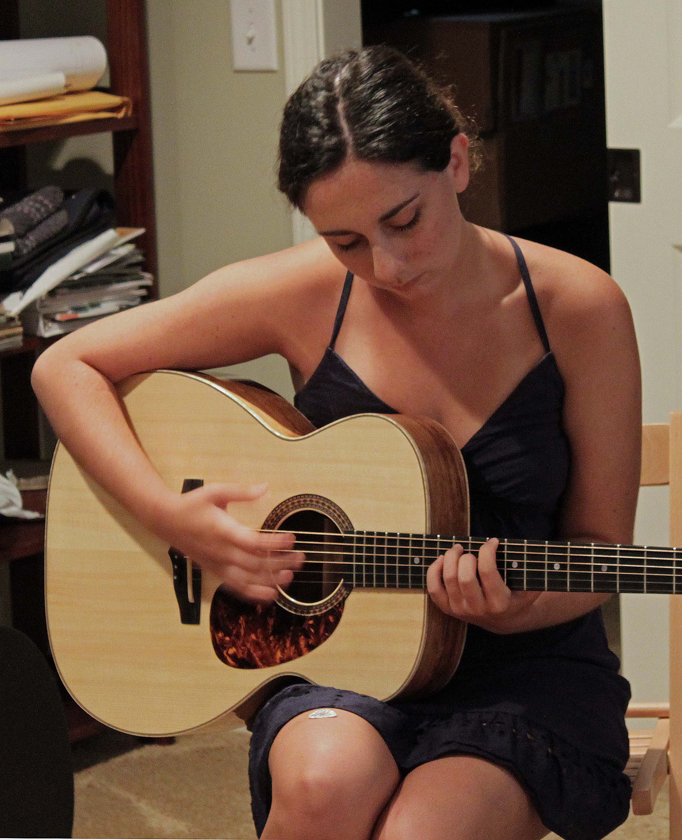 Haley Dreis playing her Custom Lichty Guitar