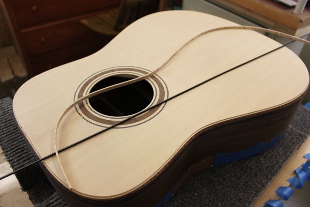 Mike Gossin (Gloriana) custom Lichty Guitar - construction