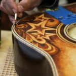 Clark Hipolito (art-company.com) custom design on a custom Lichty Guitar for Mike Gossin