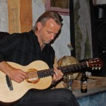 Geoff Achison playing a Lichty Koa Parlor Guitar