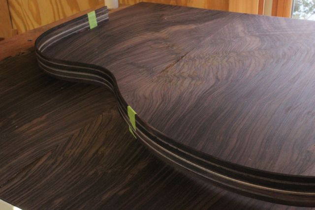 Handmade Curly Indian Rosewood Guitar - construction