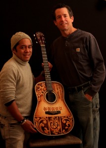 Mike Gossin Custom Acoustic Guitar, Clark Hipolito and Jay Lichty