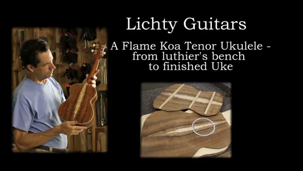 Flame Koa Tenor Ukulele, Lichty Guitars
