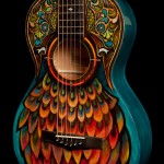 Lichty Handcrafted Parlor Guitar, artwork by Clark Hipolito-