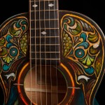 Lichty Handcrafted Parlor Guitar, artwork by Clark Hipolito-