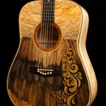 Lichty Maple Dreadnought Guitar, artwork by Clark Hipolito