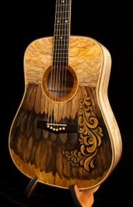 Lichty Maple Dreadnought Guitar, artwork by Clark Hipolito