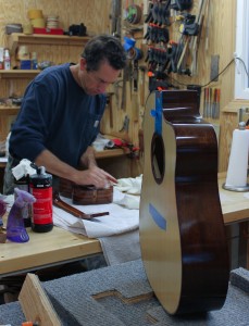 Custom Guitar Builder Jay Lichty in the shop
