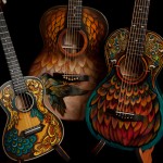 Hand painted Lichty Guitars and Ukulele - artwork by Clark Hipolito