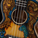 Hand painted tenor ukulele, artwork by Clark Hipolito