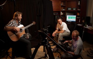 Geoff Achison, Erik Olsen, Jay Lichty recording session, Lichty Guitars