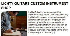 Ax Vault article on Lichty Guitars
