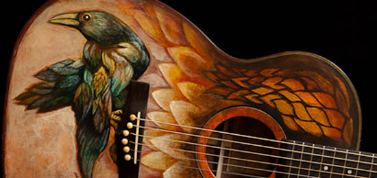 Hand painted guitar