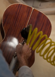 Custom Handmade Acoustic Guitar finishing