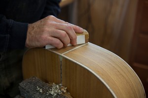 Custom handmade acoustic guitar construction