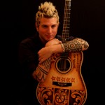 Mike Gossin and his Custom Painted Guitar