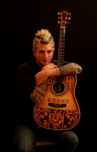 Mike Gossin and his Custom Lichty Guitar