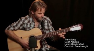 Geoff Achison on a Lichty Cocobolo Guitar, Train Song