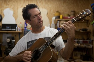Jay Lichty playing a custom Lichty guitar