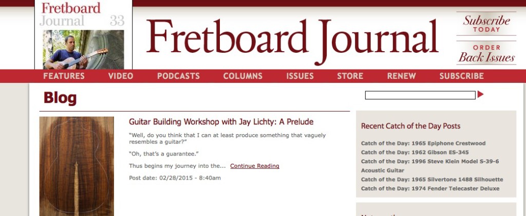 Fretboard Journal, John Thomas guitar-building