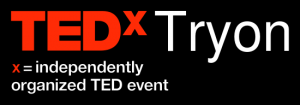 TEDxTryon black 2 line logo